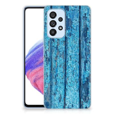 Samsung Galaxy A53 5G | Bumper Hoesje | Wood Blue