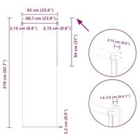 Rolgordijn verduisterend gebroken wit 65x210 cm stofbreedte - thumbnail