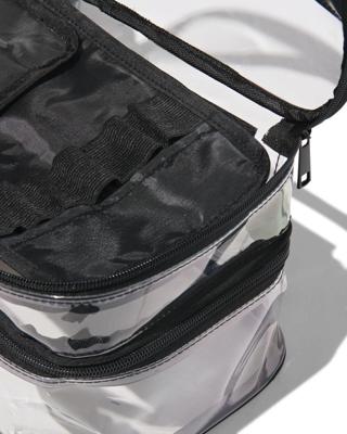 HEMA Beautycase met organizer transparant 17x25x15