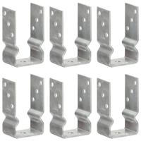 VidaXL Grondankers 6 st 8x6x15 cm gegalvaniseerd staal zilverkleurig - thumbnail