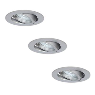 3x Jose LED Inbouwspots - 4W 450 Lumen - 6500K - Kantelbaar - RVS