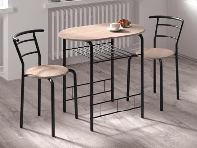 Set van tafel en stoelen AIDARA sonoma eik/zwart Set van tafel en stoelen AIDARA sonoma eik/zwart