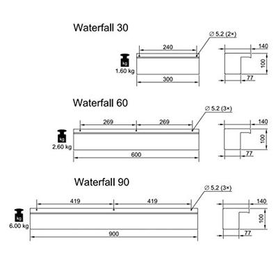 Oase Waterfall 30 - Roestvrij Staal Waterval, 30cm, Eenvoudige Installatie voor Tuinvijvers - thumbnail