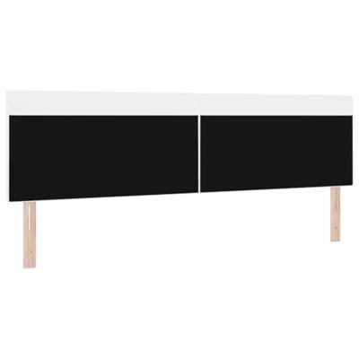 Hoofdbord met LED -striplichten Wandgemonteerd Wit 200 cm PVC