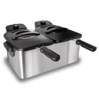 Inventum GF461 friteuse Frituurpan 5 l Dubbel Zwart, Roestvrijstaal Vrijstaand 3600 W - thumbnail