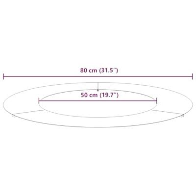 VidaXL Geschikt voor platte boomring wit ø50 / 80 cm staal