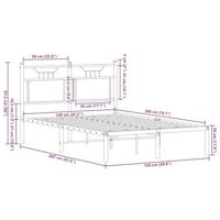 Bedframe zonder matras bewerkt hout bruin eikenkleur 120x200 cm - thumbnail