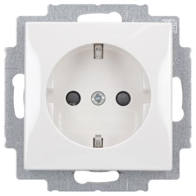 Busch-Jaeger 20 EUCB-914 Wandcontactdoos met randaarde Inzetstuk Busch-balance SI Alpine-wit 1 stuk(s)