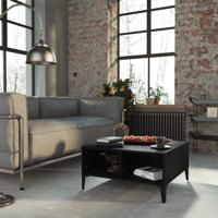 Salontafel 60x60x30 cm bewerkt hout zwart - thumbnail