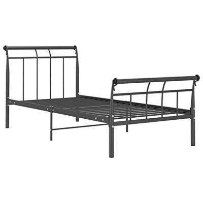 Bedframe metaal zwart 100x200 cm Bedframe metaal zwart 100x200 cm