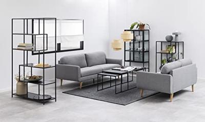 Bendt Salontafel 'Anker' Set van 3 stuks, Marmerlook, kleur Zwart