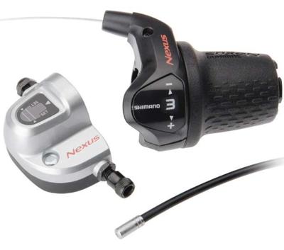 Shimano Draaiversteller 3 speed nexus sl-3s42e met kabels en clickbox - zwart (werkplaatsverpakking)