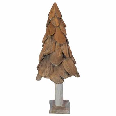 Kerstboom met standaard Bruin 90 cm Massief teakhout Kerstboom met standaard Bruin 90 cm Massief teakhout