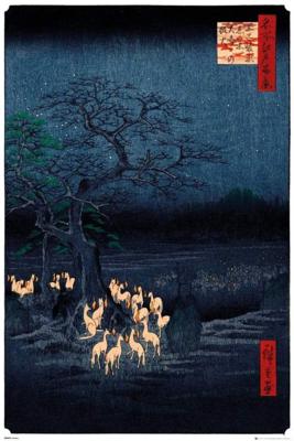 Poster Hiroshige - New Years Eve Foxfire 61x91,5cm