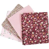 Creativ Company Patchwork stof roze 45x55cm, 4st. - thumbnail