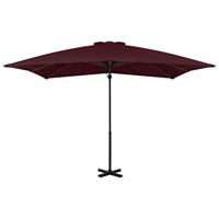 Zweefparasol met aluminium paal 250x250 cm bordeauxrood - thumbnail