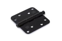 DX kogellagerscharnier - 89x89 mm - afgeronde hoek - zwart - thumbnail