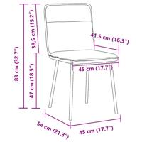 Eetkamerstoelen 4 st fluweel lichtgrijs - thumbnail