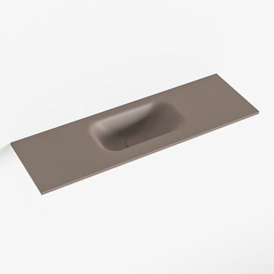 MONDIAZ EDEN Smoke solid surface inleg wastafel voor toiletmeubel 70cm. Positie wasbak midden