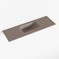 MONDIAZ EDEN Smoke solid surface inleg wastafel voor toiletmeubel 70cm. Positie wasbak midden - thumbnail