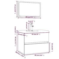 Badkamermeubelset bewerkt hout grijs sonoma eikenkleurig - thumbnail