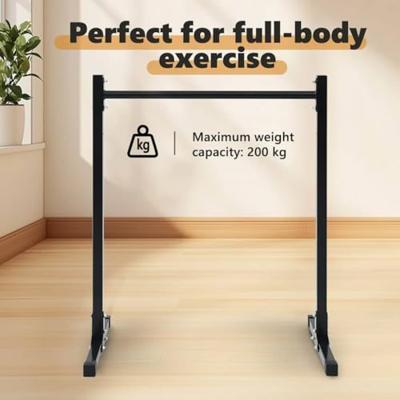 VidaXL Dip station 2 pcs zwart 55 x 90 x 104.5 cm gepoedercoat staal