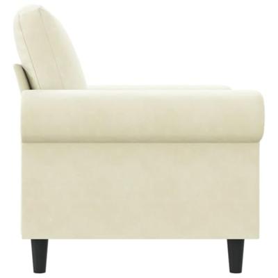 Fauteuil 60 cm fluweel crèmekleurig