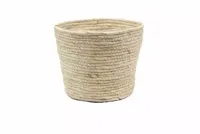 Maïsschil plantenmand naturel 14x12cm - thumbnail