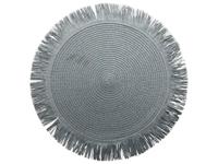Placemat Fringe donkergrijs set van 2 - thumbnail