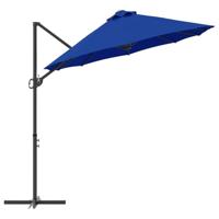 Tuin Cantilever Parasol met slot azuurblauw 372 x 198 x 253 cm - thumbnail