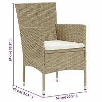 11-delige Tuinset poly rattan beige - thumbnail