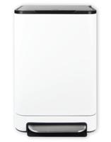 Pedaalemmer Desq 40 liter RVS wit - thumbnail