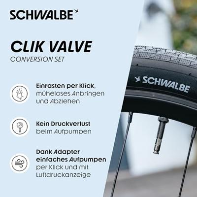 Schwalbe Ventielverlenger "clik ventiel" valve extension dv kit with pump adapter - thumbnail