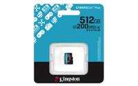 Kingston Technology 512GB microSDXC Canvas Go! Plus Gen4 200R A2 U3 enkel pakket zonder adapter - thumbnail