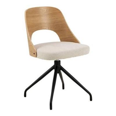 Bendt Draaibare Eetkamerstoel 'Vila' Eiken, kleur Beige Bendt Draaibare Eetkamerstoel 'Vila' Eiken, kleur Beige