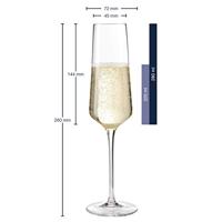 Leonardo Champagneglazen - Flutes - Puccini - 280 ml - 6 stuks - thumbnail