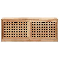 Schoenenopbergbank 94x20x38 cm massief walnotenhout - thumbnail