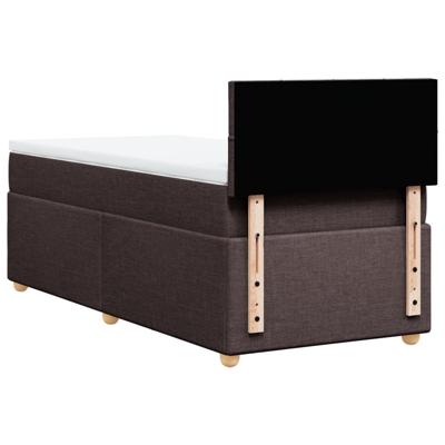 Boxspring met matras stof donkerbruin 120x200 cm - thumbnail