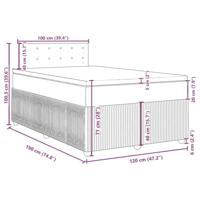 Boxspring met matras fluweel donkergrijs 120x190 cm - thumbnail