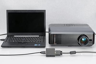 DIGITUS HDMI naar VGA converter - incl. audio-uitgang via 3,5 mm jack (stereo) - Full HD 1080p - stroomtoevoer via USB - zwart