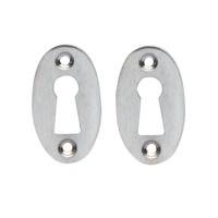De Oude Deurklink Sleutelrozet - Ovaal mat nikkel - thumbnail