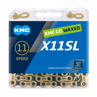 KMC kette "x11sl" chain x11sl ti-n gold/black waxed - thumbnail