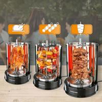 GourmetMaxx 05914 Dönergrill Vast Met grillspies Zwart, RVS - thumbnail