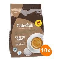 Caféclub - Supercreme Koffiepads Dark Roast - 10x 36 pads - thumbnail