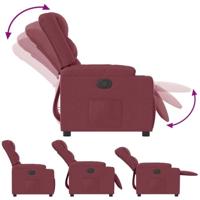 Fauteuil verstelbaar stof wijnrood - thumbnail