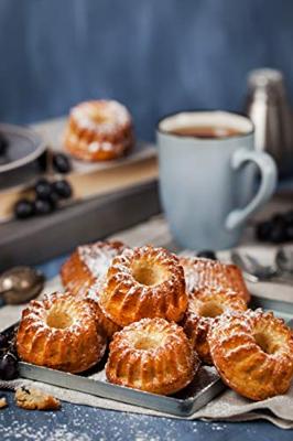 Patisse Mini Tulbandvorm 6 Vaks 29x17 cm Zwart/Siliconen