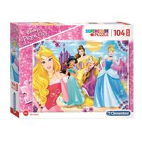 Clementoni legpuzzel super color maxi disney prinses, 104st. - thumbnail