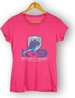 T-shirt Dames Roze - K9 Securitydogs - thumbnail
