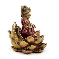 Goudkleur Ganesh & Lakshmi Lotus Set van 2 - thumbnail