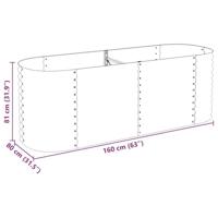VidaXL Plantenbak verhoogd 240x80x81 cm gegalvaniseerd staal zilver - thumbnail